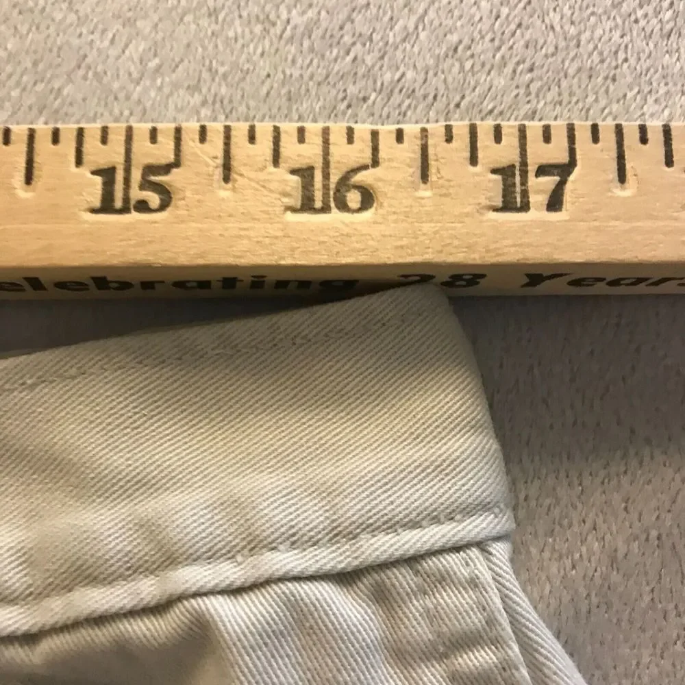 Polo Jeans Co Ralph Lauren Cargo Shorts Mens 33 Khaki Y2K Baggy Button Fly‎ READ